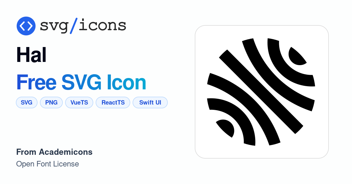 Hal SVG Icon - Free Hal PNG & SVG Download