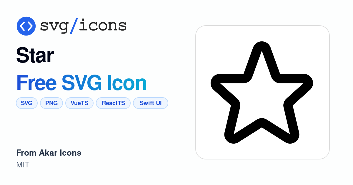 Star SVG Icon - Free Star PNG & SVG Download