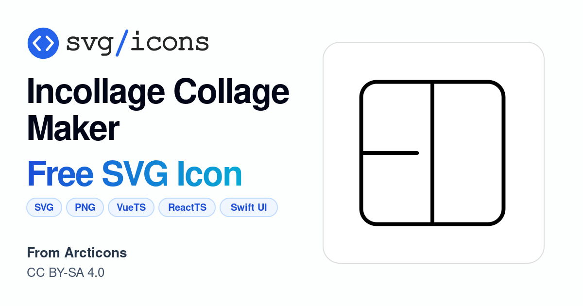 Incollage-collage-maker SVG Icon - Free Incollage-collage-maker PNG ...