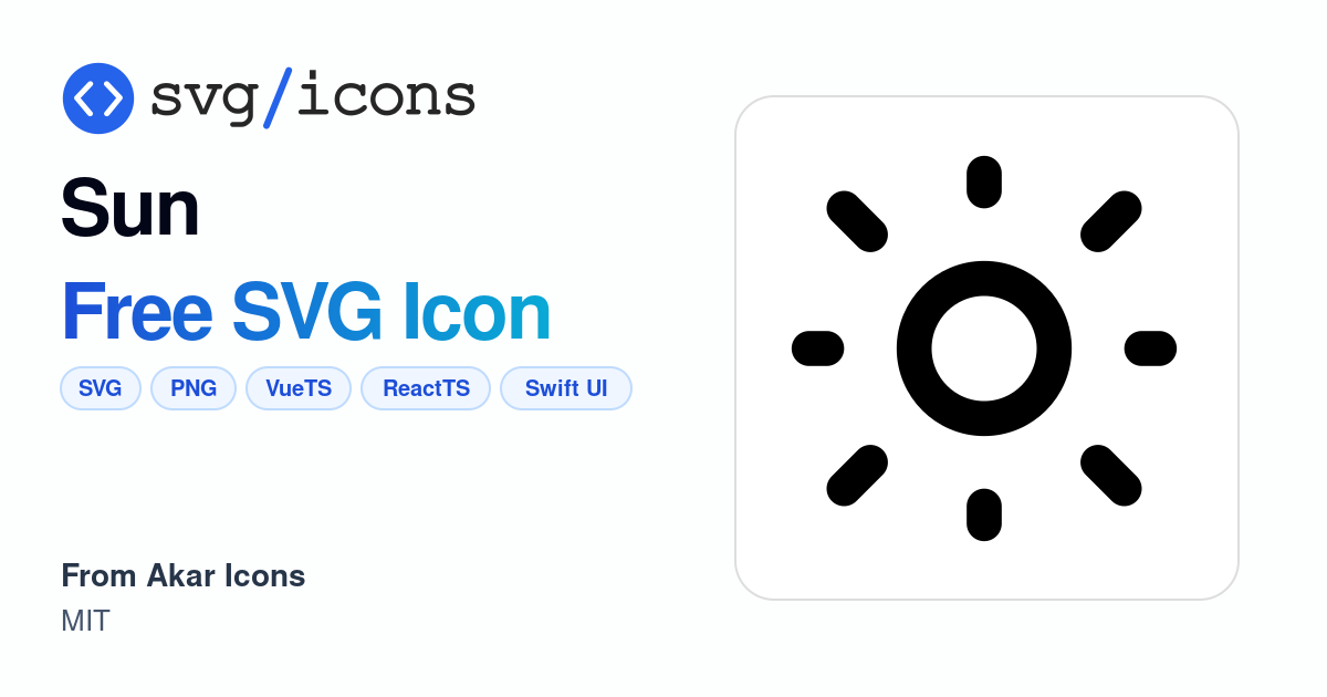 Sun SVG Icon - Free Sun PNG & SVG Download