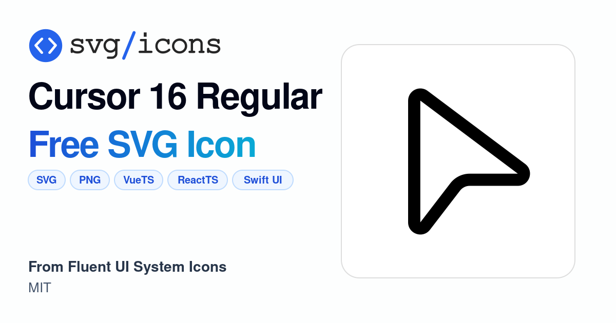 Cursor-16-regular SVG Icon - Free Cursor-16-regular PNG & SVG Download