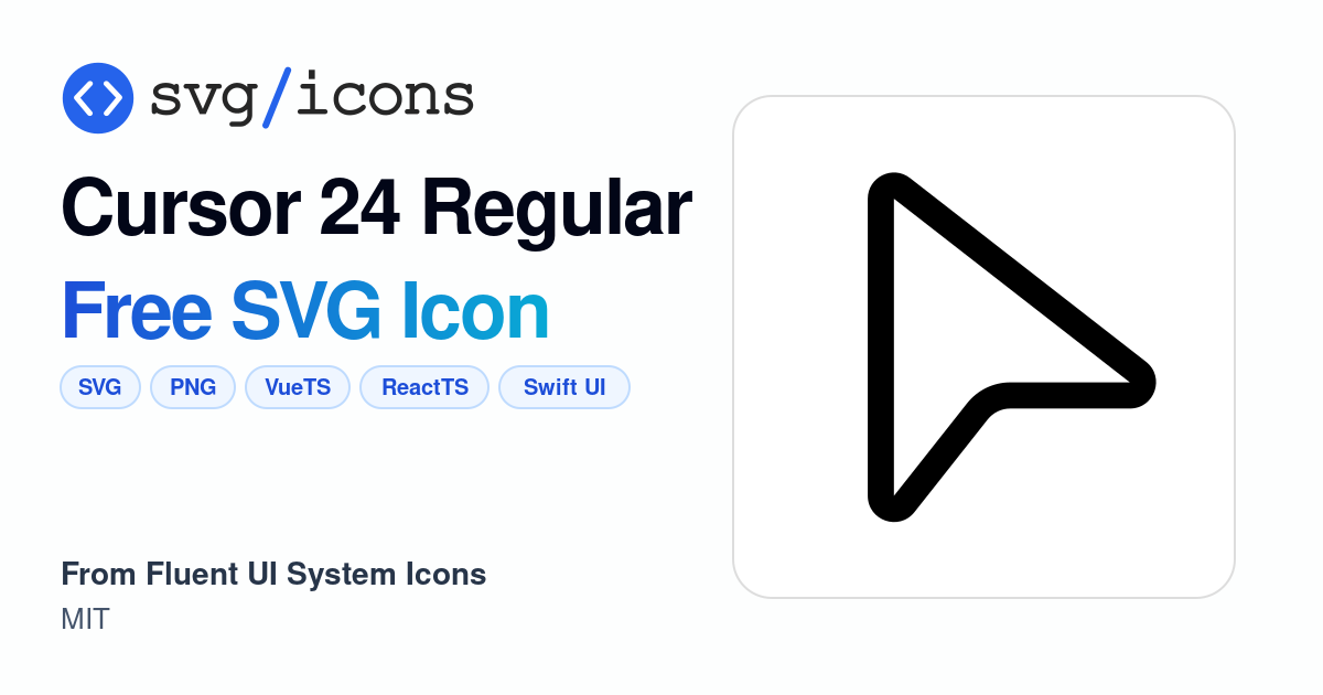 Cursor-24-regular SVG Icon - Free Cursor-24-regular PNG & SVG Download
