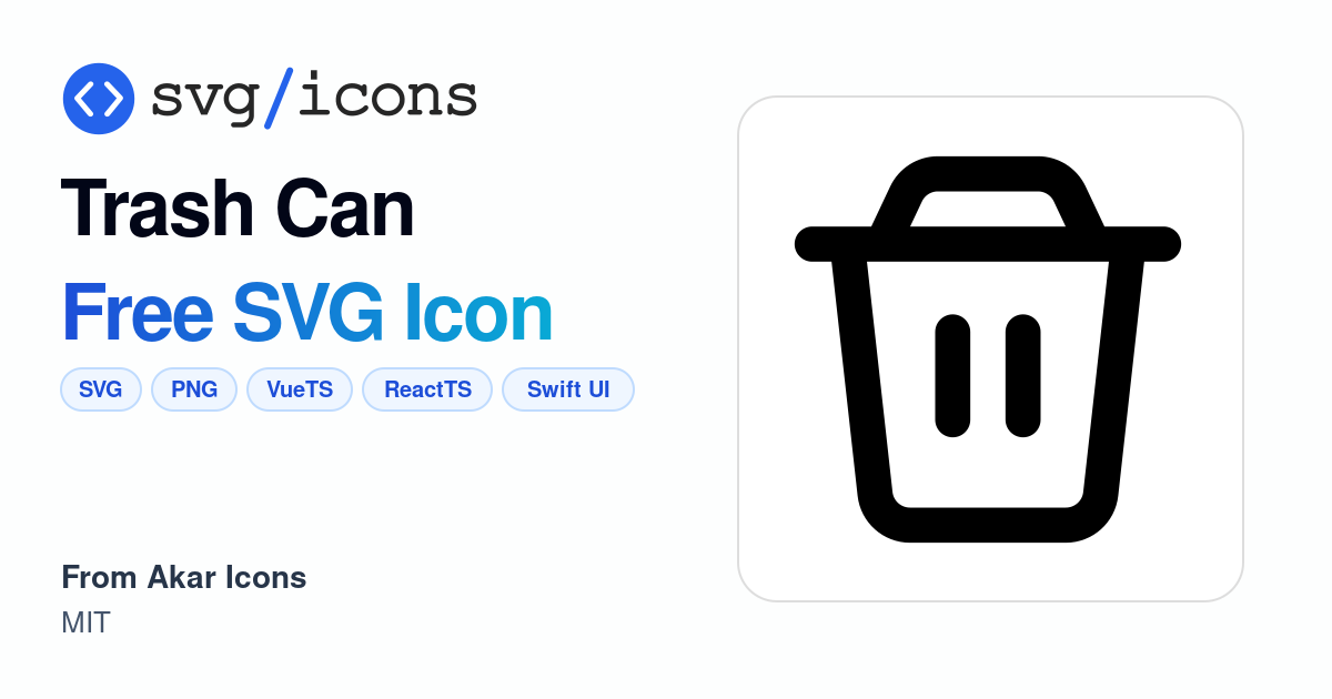 Trash-can SVG Icon - Free Trash-can PNG & SVG Download