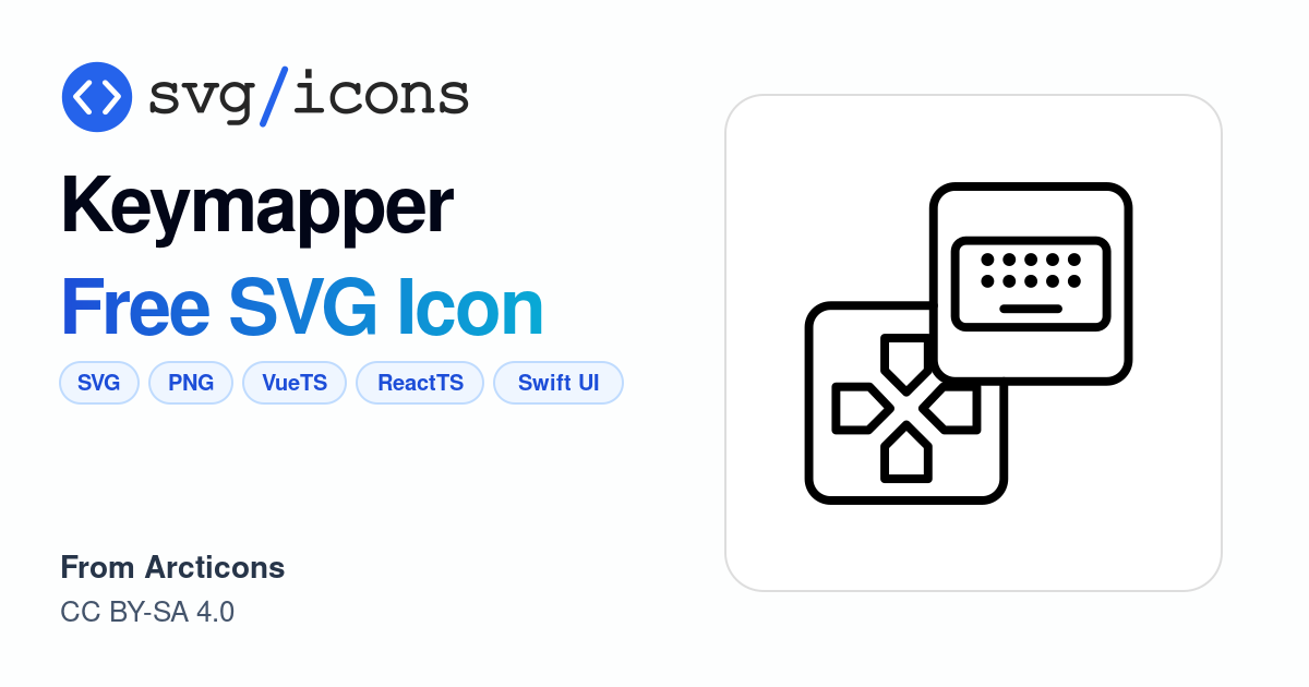 Keymapper SVG Icon - Free Keymapper PNG & SVG Download