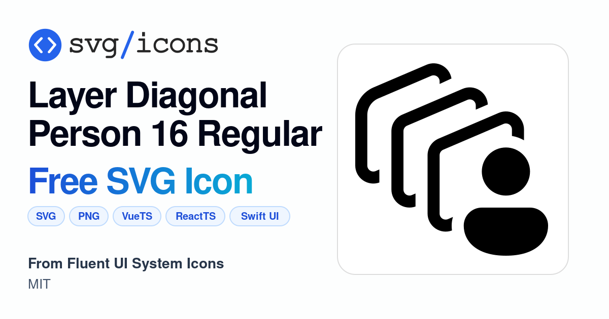 Layer-diagonal-person-16-regular SVG Icon - Free Layer-diagonal-person ...
