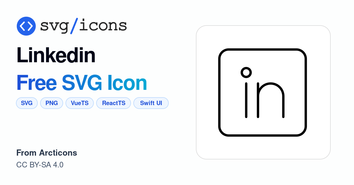 Linkedin SVG Icon - Free Linkedin PNG & SVG Download