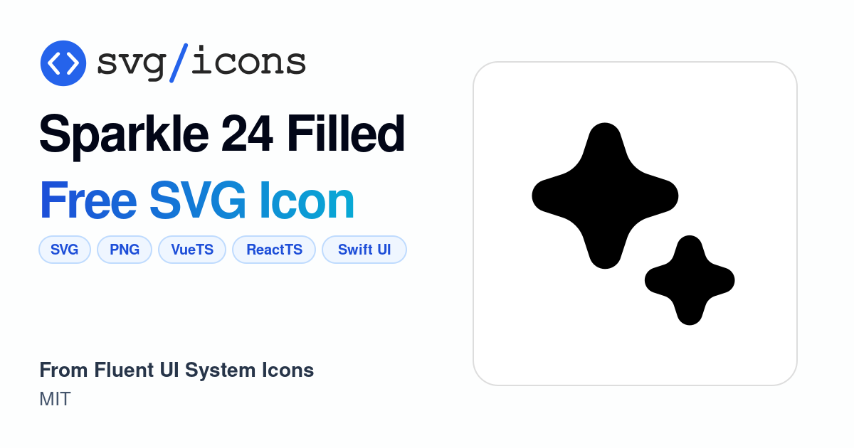 Sparkle-24-filled SVG Icon - Free Sparkle-24-filled PNG & SVG Download