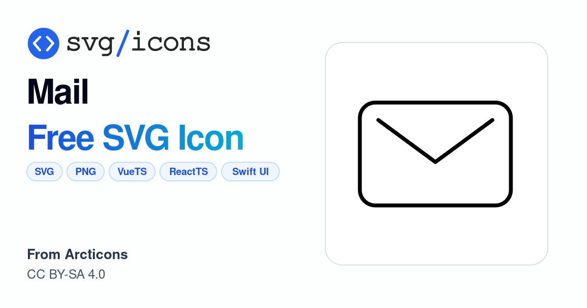 Mail SVG Icon - Free Mail PNG & SVG Download