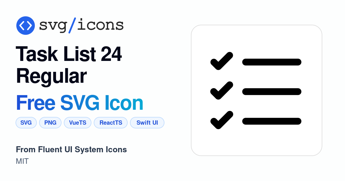Task-list-24-regular SVG Icon - Free Task-list-24-regular PNG & SVG ...