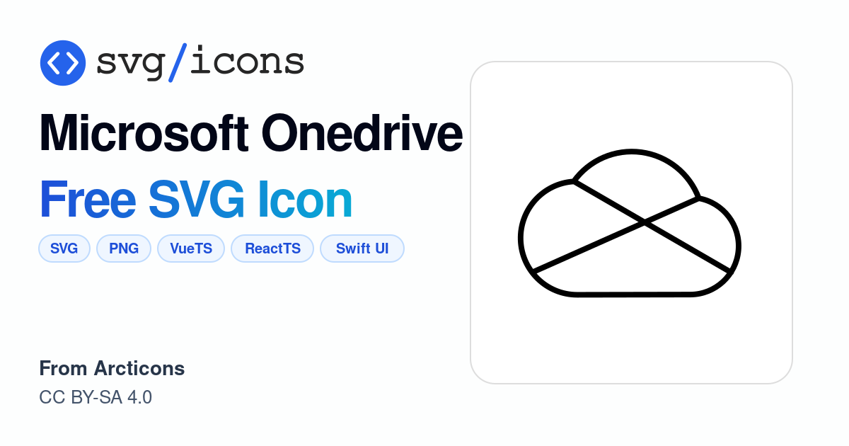Microsoft-onedrive SVG Icon - Free Microsoft-onedrive PNG & SVG Download