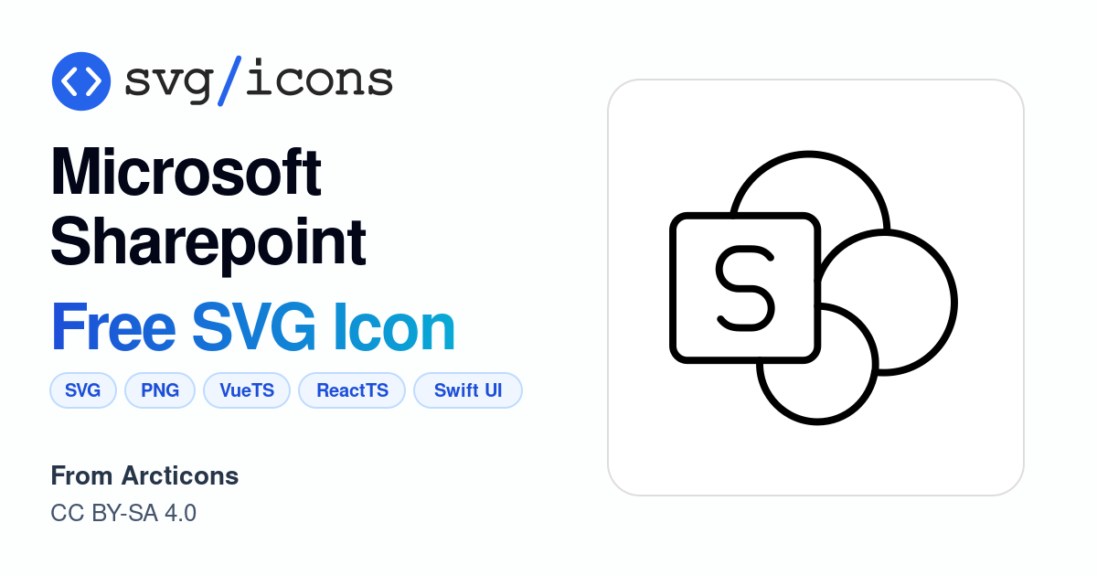 Microsoft-sharepoint SVG Icon - Free Microsoft-sharepoint PNG & SVG ...