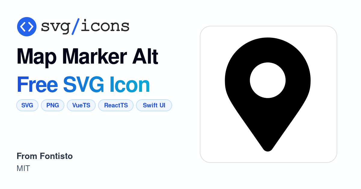 Map-marker-alt SVG Icon - Free Map-marker-alt PNG & SVG Download