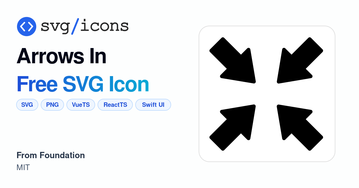Arrows-in SVG Icon - Free Arrows-in PNG & SVG Download