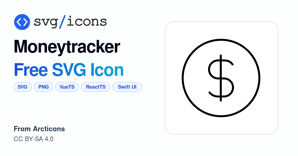 Moneytracker SVG Icon - Free Moneytracker PNG & SVG Download