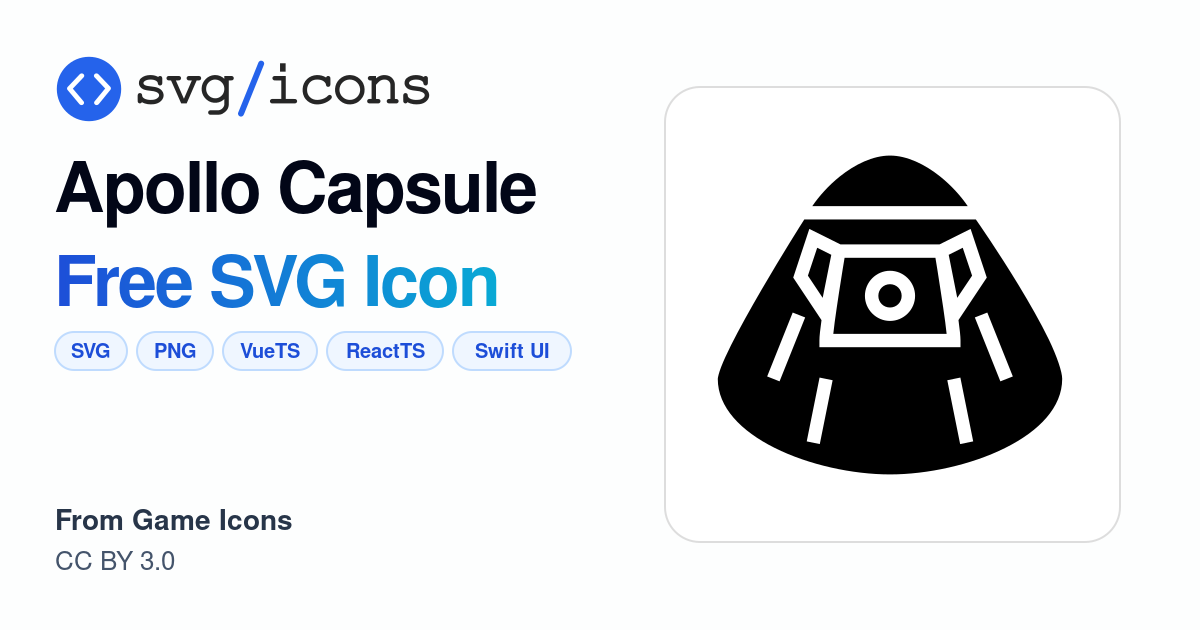 Apollo-capsule SVG Icon - Free Apollo-capsule PNG & SVG Download