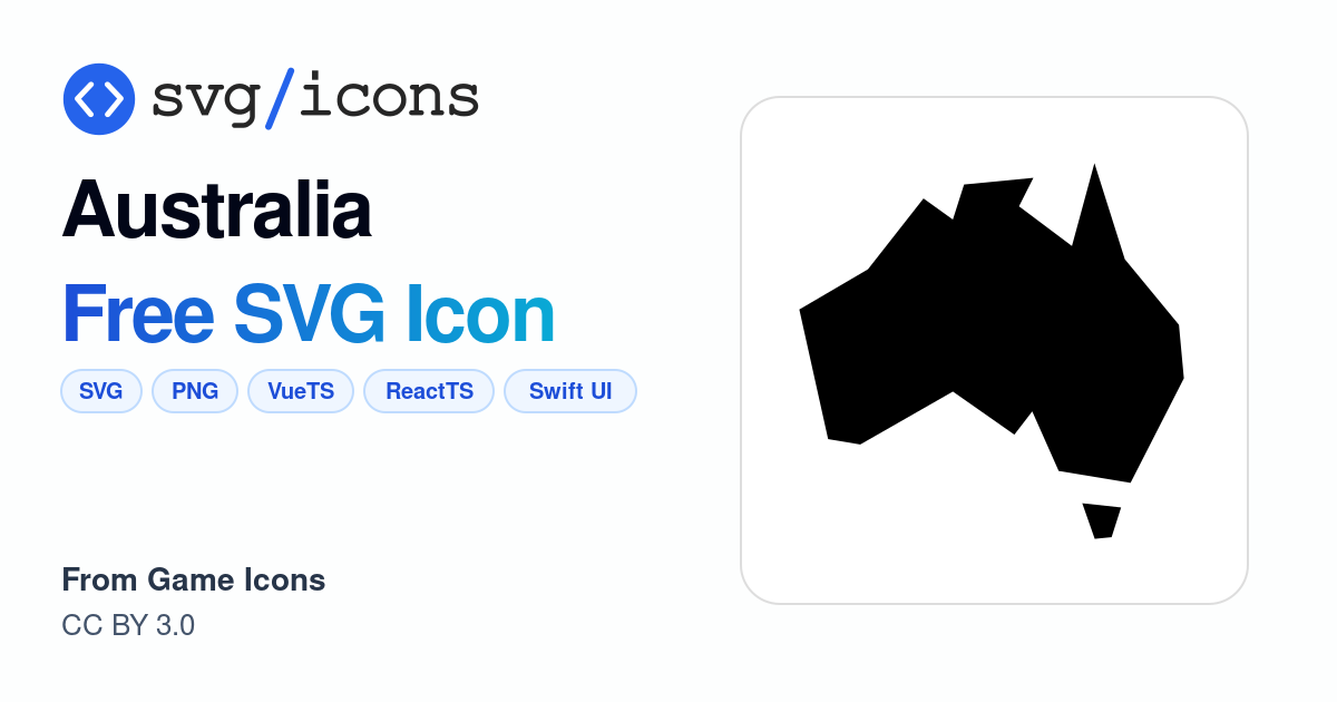 Australia SVG Icon - Free Australia PNG & SVG Download