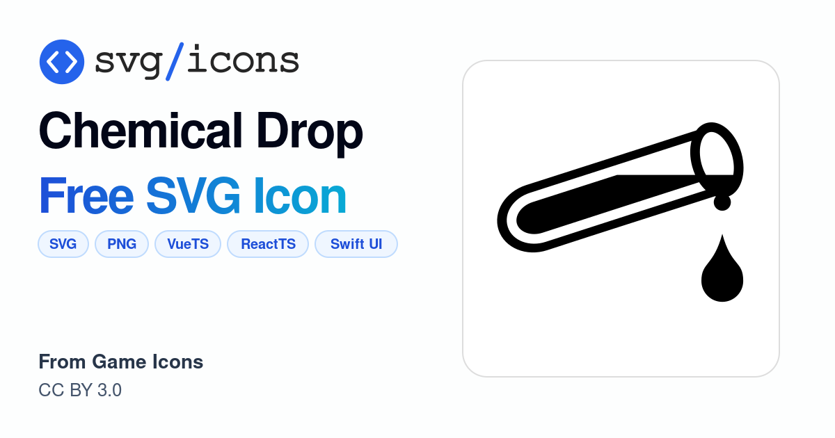 Chemical-drop SVG Icon - Free Chemical-drop PNG & SVG Download