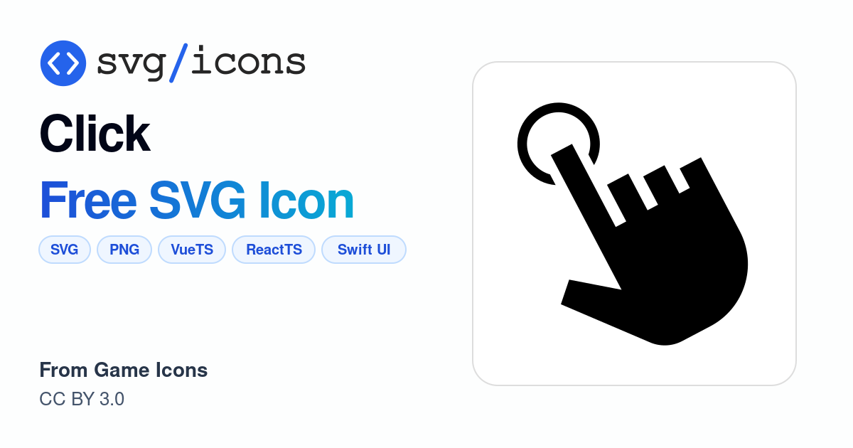 Click SVG Icon - Free Click PNG & SVG Download