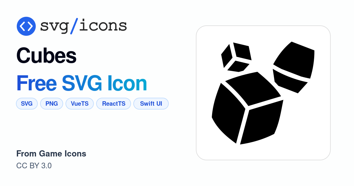 Cubes SVG Icon - Free Cubes PNG & SVG Download