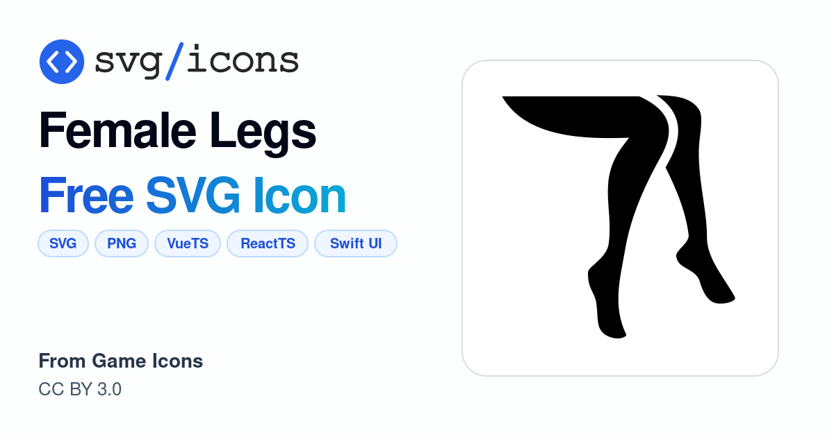 Female-legs SVG Icon - Free Female-legs PNG & SVG Download