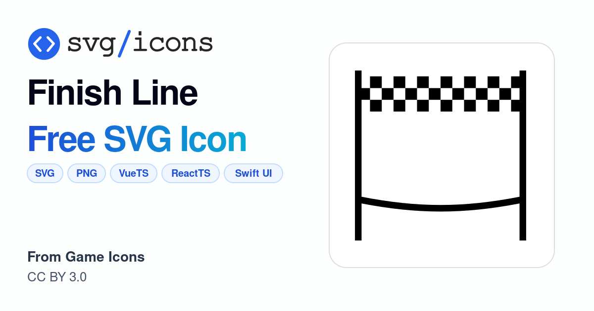 Finish-line SVG Icon - Free Finish-line PNG & SVG Download