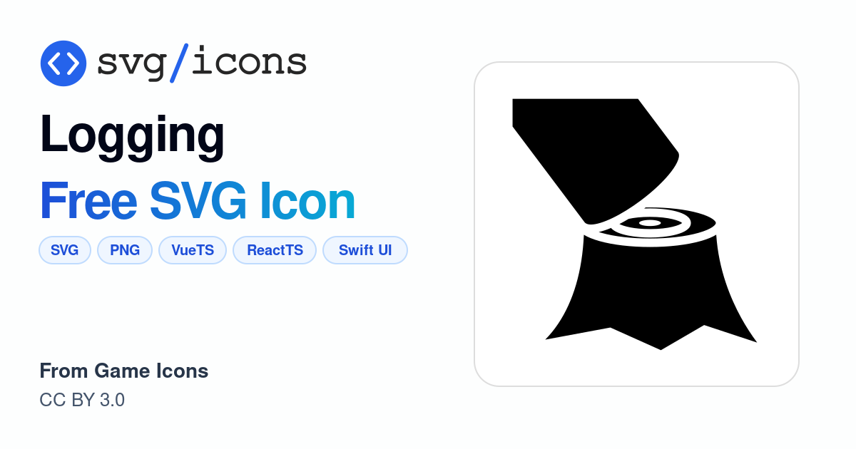Logging SVG Icon - Free Logging PNG & SVG Download