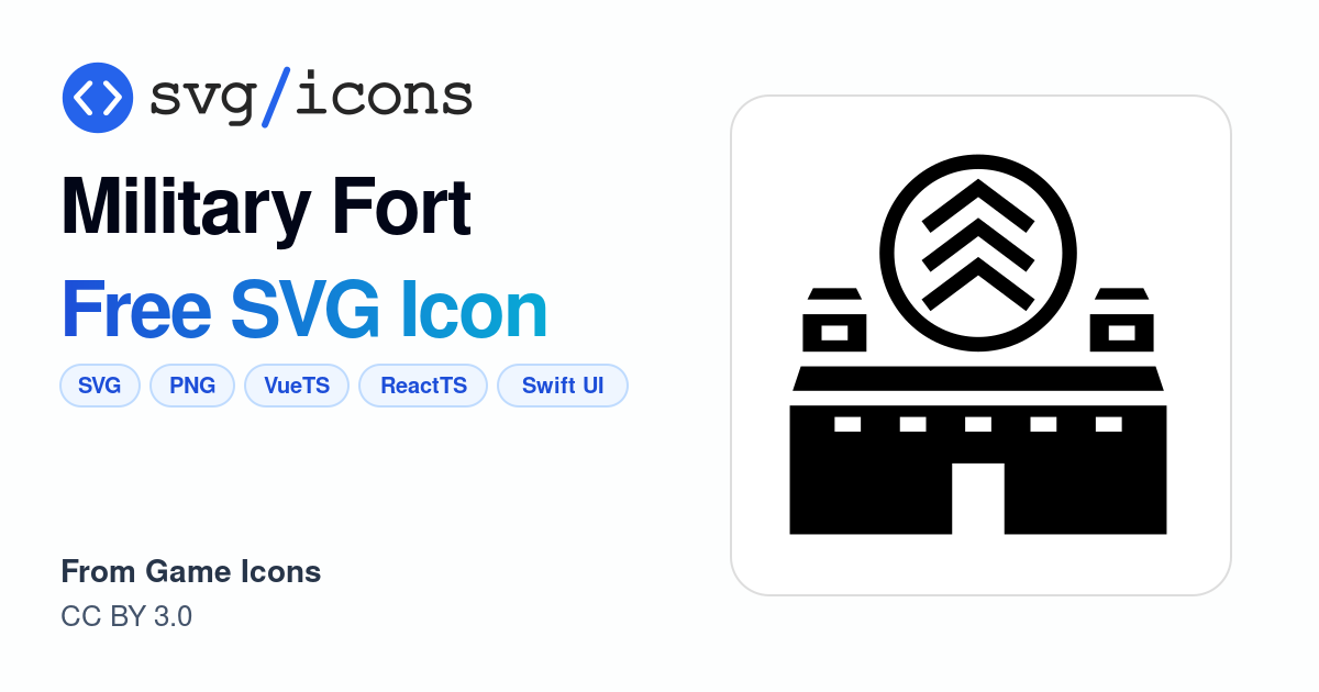 Military-fort SVG Icon - Free Military-fort PNG & SVG Download