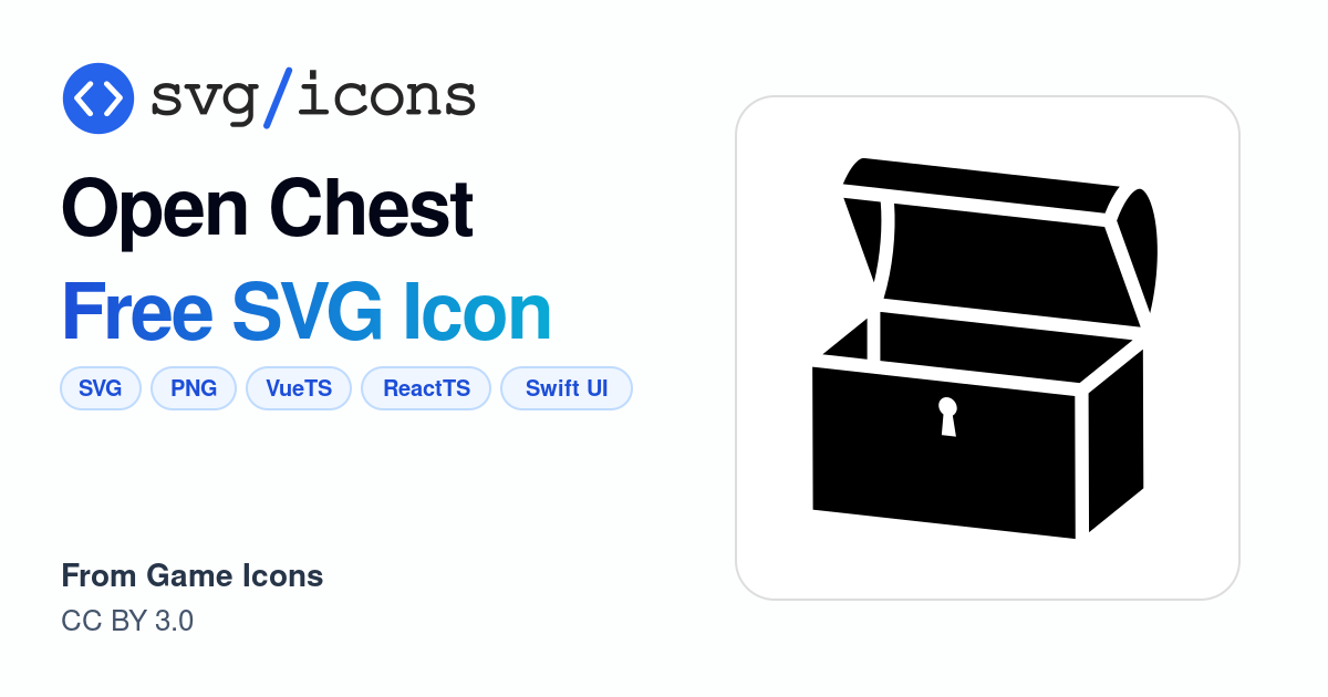 Open-chest SVG Icon - Free Open-chest PNG & SVG Download