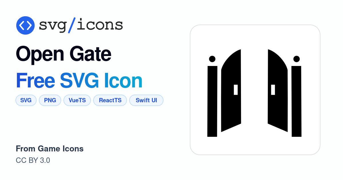 Open-gate SVG Icon - Free Open-gate PNG & SVG Download