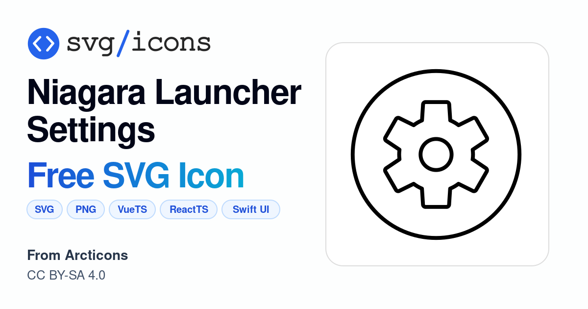 Niagara-launcher-settings SVG Icon - Free Niagara-launcher-settings PNG ...