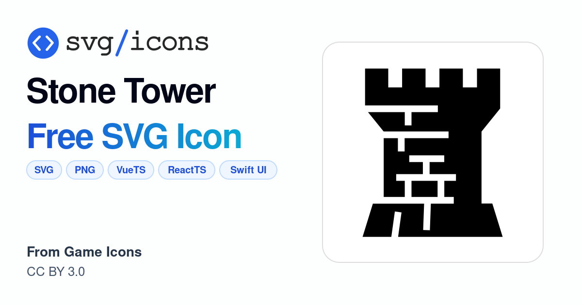 Stone-tower SVG Icon - Free Stone-tower PNG & SVG Download