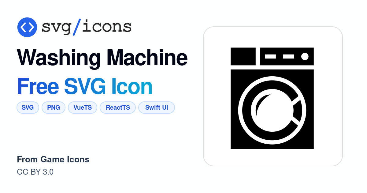 Washing-machine SVG Icon - Free Washing-machine PNG & SVG Download