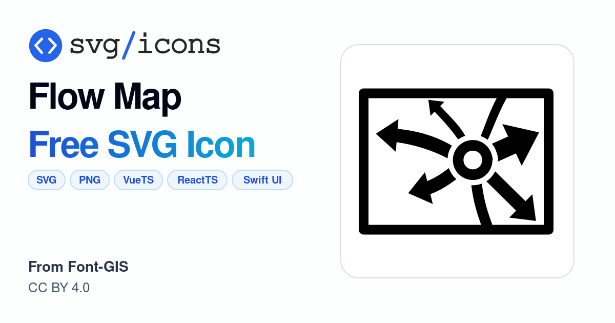 Flow-map SVG Icon - Free Flow-map PNG & SVG Download