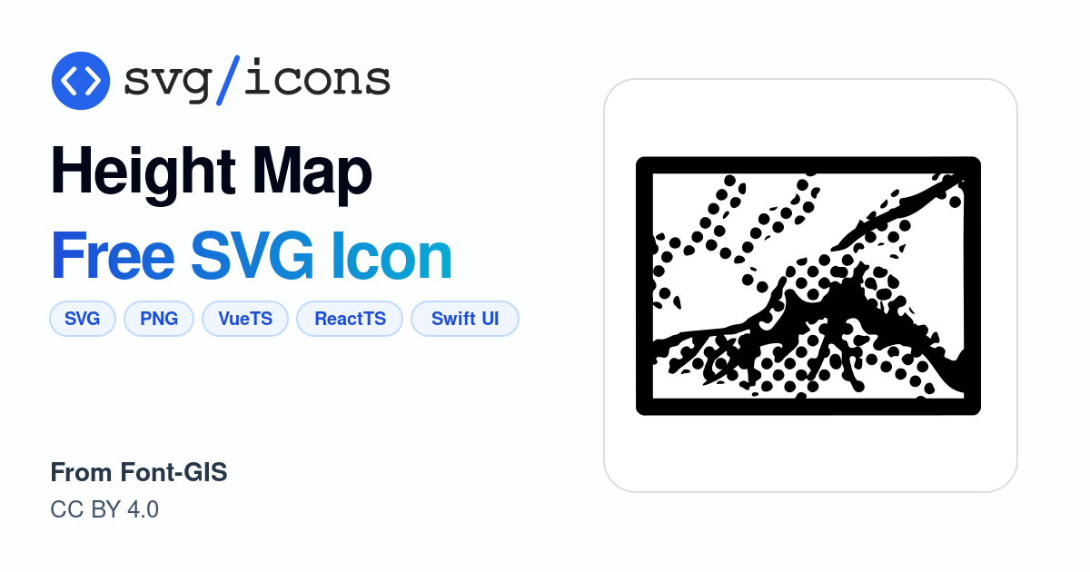 Height-map SVG Icon - Free Height-map PNG & SVG Download
