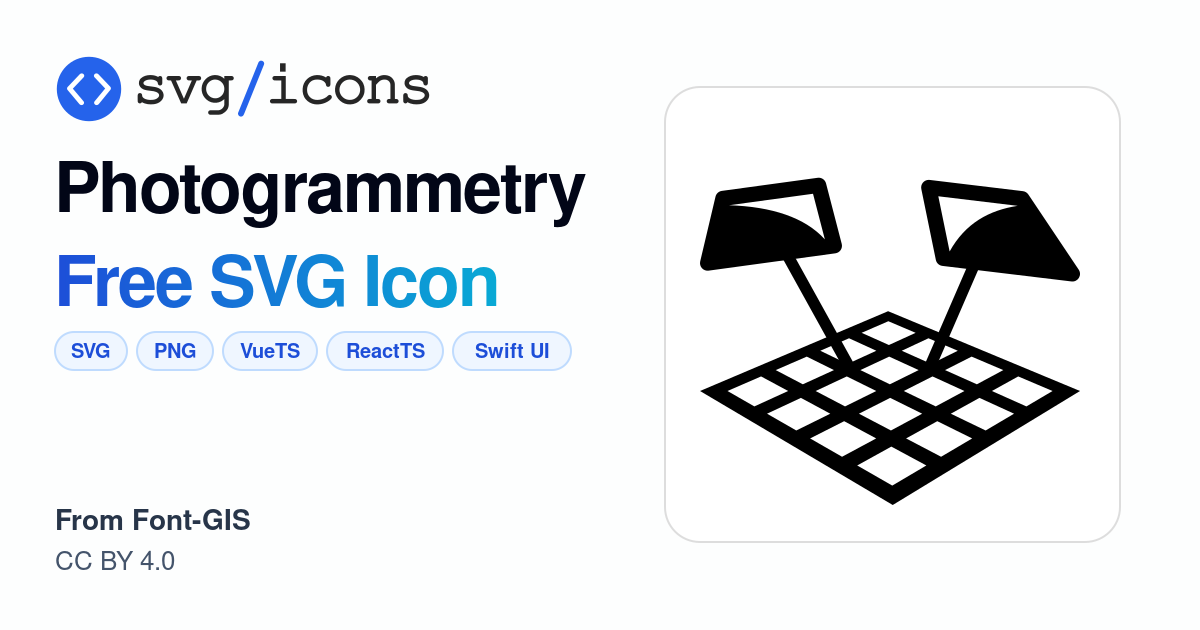 Photogrammetry SVG Icon - Free Photogrammetry PNG & SVG Download