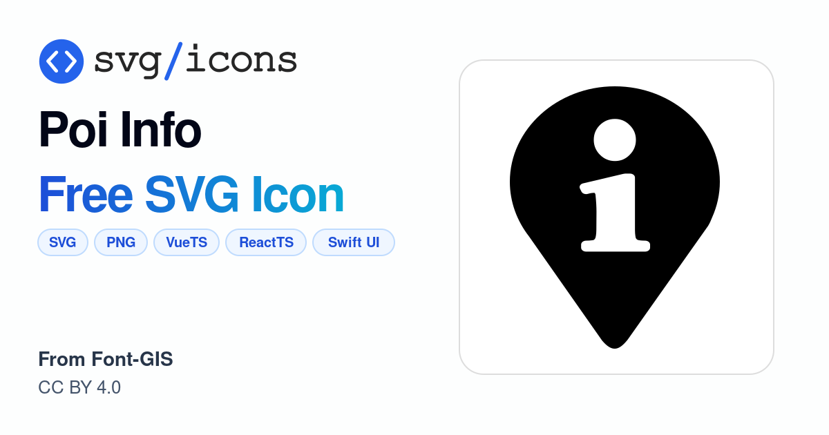 Poi-info SVG Icon - Free Poi-info PNG & SVG Download