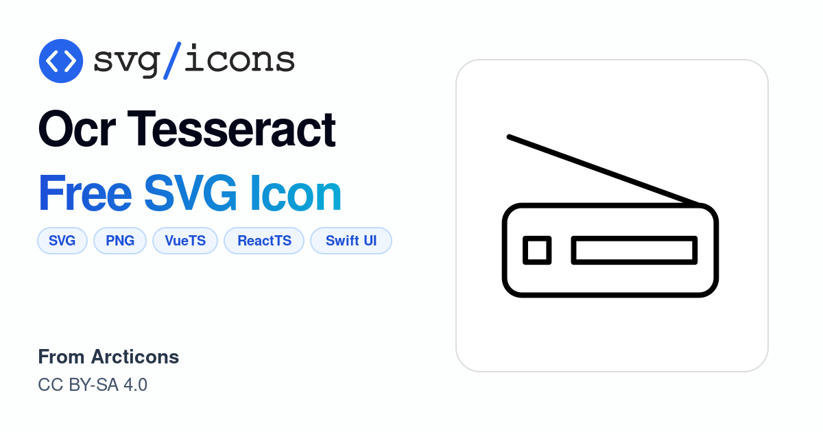 Ocr-tesseract SVG Icon - Free Ocr-tesseract PNG & SVG Download