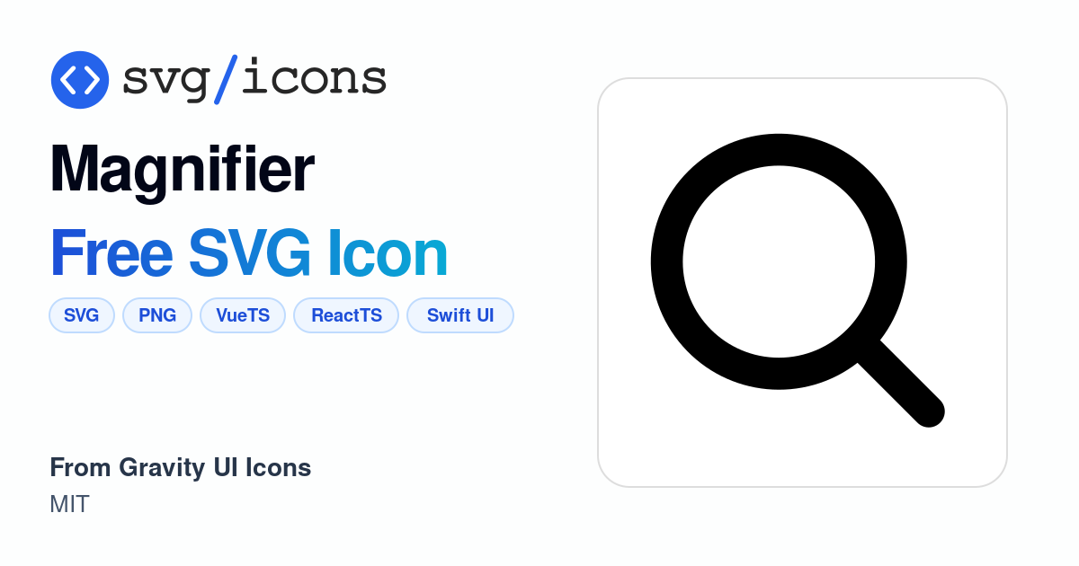 Magnifier SVG Icon - Free Magnifier PNG & SVG Download