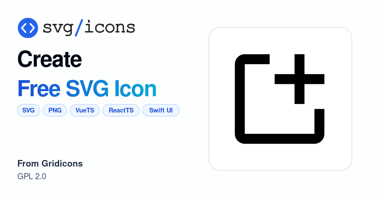 Create SVG Icon - Free Create PNG & SVG Download