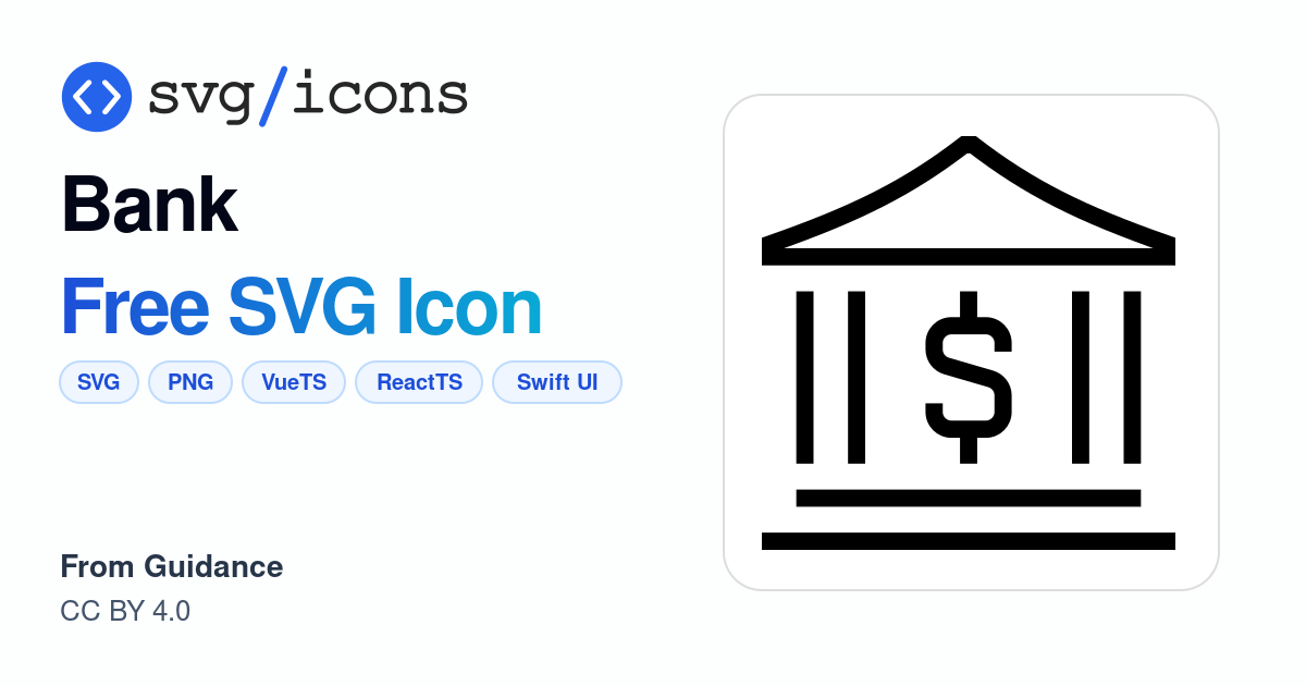 Bank SVG Icon - Free Bank PNG & SVG Download