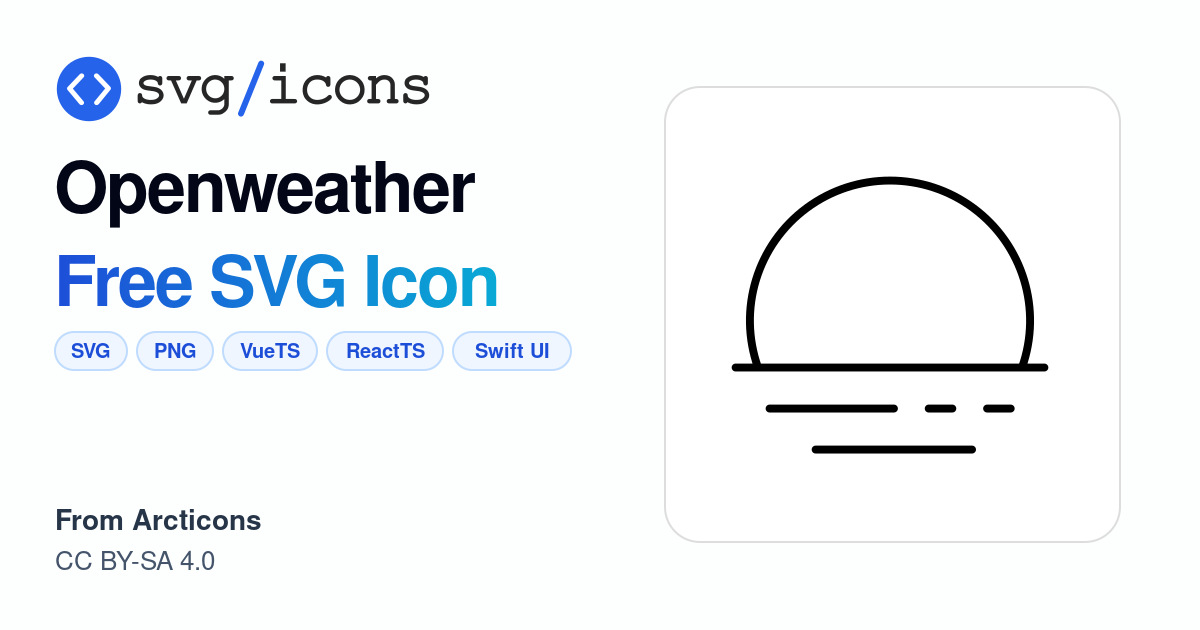 Openweather SVG Icon - Free Openweather PNG & SVG Download