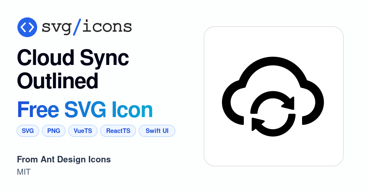 Cloud-sync-outlined SVG Icon - Free Cloud-sync-outlined PNG & SVG Download