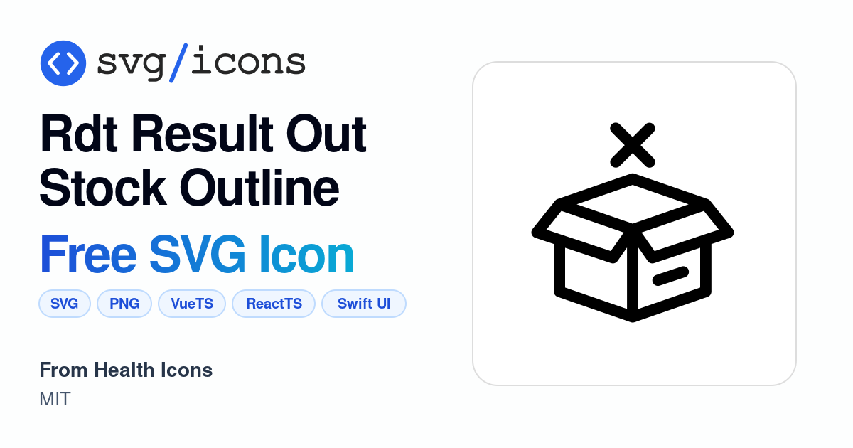 Rdt-result-out-stock-outline SVG Icon - Free Rdt-result-out-stock ...