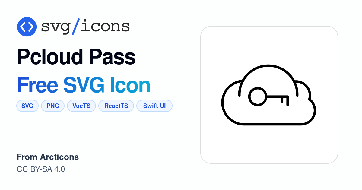 Pcloud-pass SVG Icon - Free Pcloud-pass PNG & SVG Download