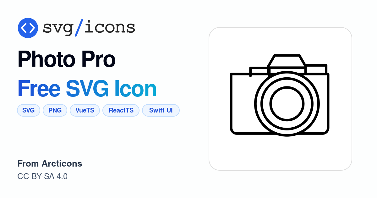Photo-pro SVG Icon - Free Photo-pro PNG & SVG Download