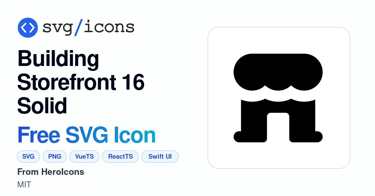 Building-storefront-16-solid SVG Icon - Free Building-storefront-16 ...