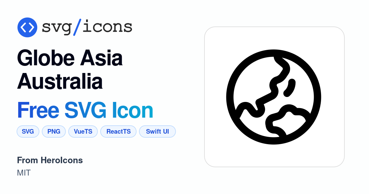 Globe-asia-australia SVG Icon - Free Globe-asia-australia PNG & SVG ...