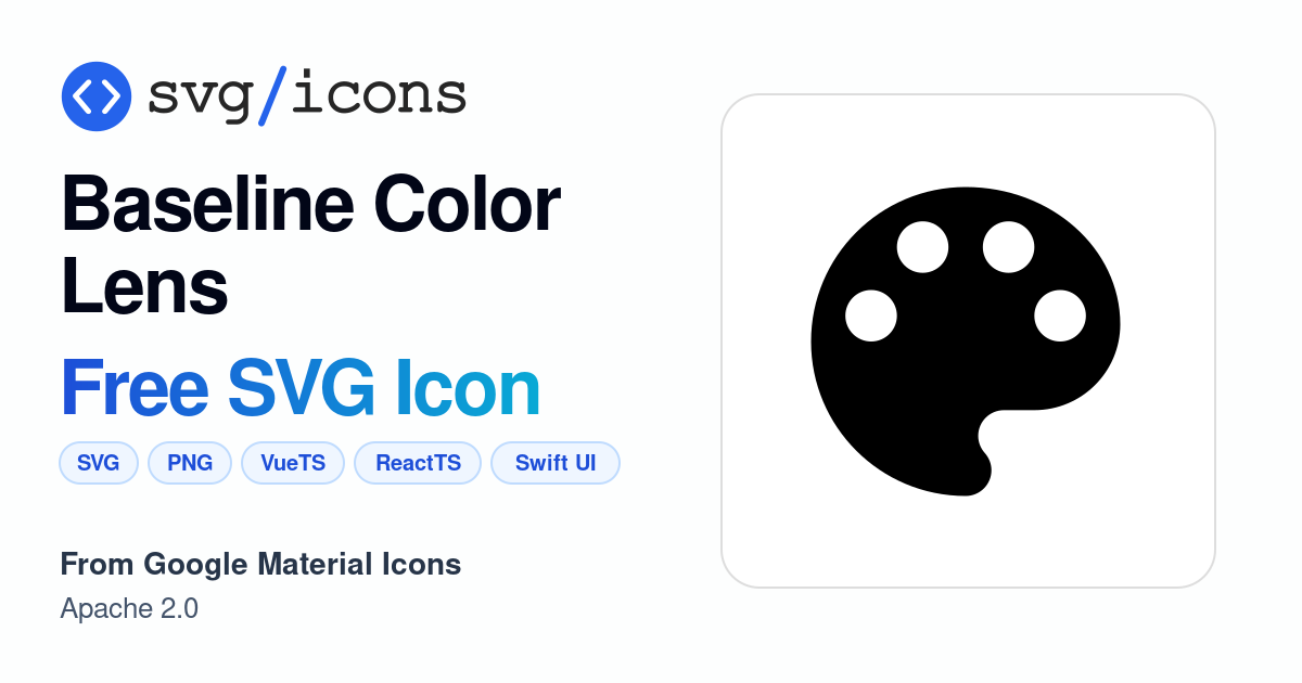 Baseline-color-lens SVG Icon - Free Baseline-color-lens PNG & SVG Download