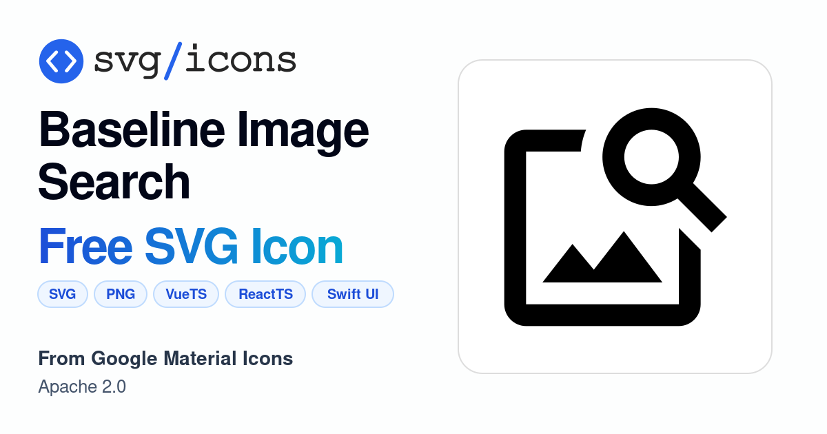Baseline-image-search SVG Icon - Free Baseline-image-search PNG & SVG ...