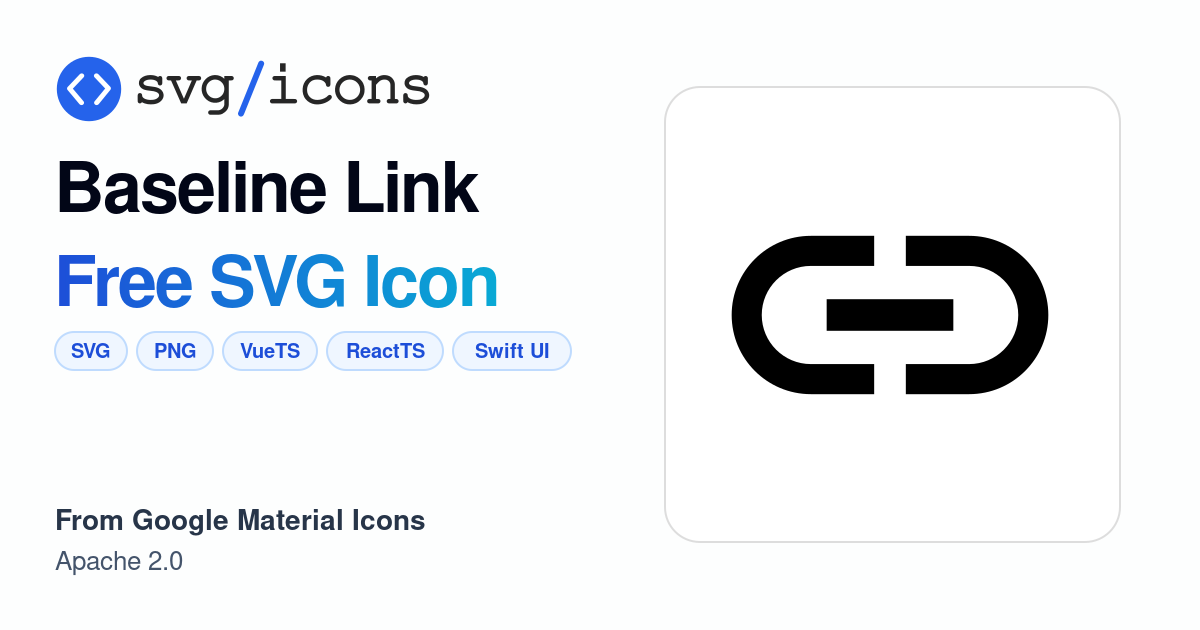Baseline-link SVG Icon - Free Baseline-link PNG & SVG Download